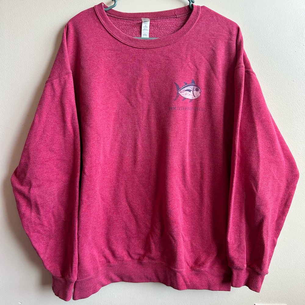 Tide Red Heather Southern Skipjack Sweatshirt L
